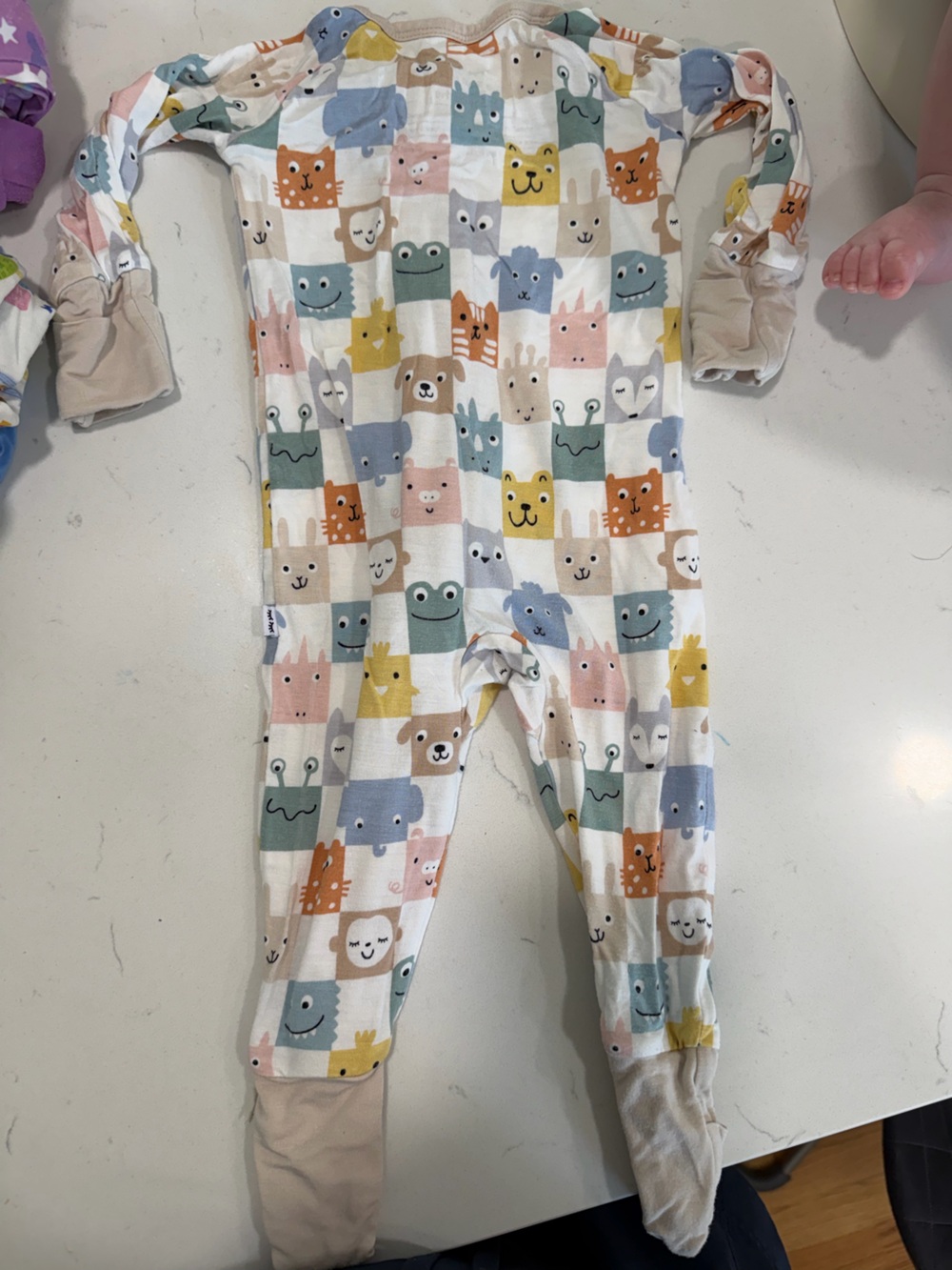 Little Sleepies Pastel Multi-Animal Footed One-Piece